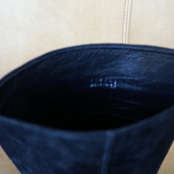Stuart Weitzman Black Suede Knee High Wedge Boot - Picture 5 of 12